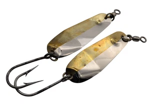 Vintage #5-4"-1/2 Brass/1/2 Chrome-McHon-Trolling & Casting-Freshwater/Saltwater - Picture 1 of 6