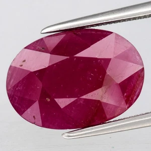 💎 GLC 4.21ct Oval Purplish Red Ruby - Unheated, Tanzania Gems - Picture 1 of 5