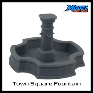 Town Square Fountain - HO Scale - Gray - Picture 1 of 3