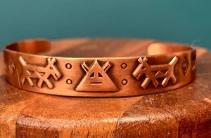 Native American Copper Bracelet Bell Trading Post Child’s Size Vintage Retro Vtg - Picture 1 of 7