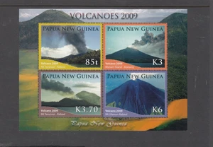 Estampillas de Papúa Nueva Guinea.Decimal.Mini hoja.Volcanes.2009. - Imagen 1 de 2