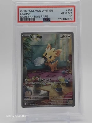 2025  LILLIPUP #154/086 EN:SV:White Flare Illustration Rare Holo GEM MINT PSA 10 - Image 1 of 2