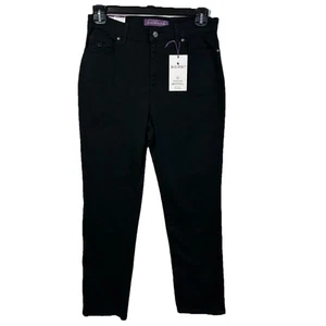 Pantalones de mezclilla ajustados negros elásticos Gloria Vanderbilt para mujer talla 10 nuevos con etiquetas - Imagen 1 de 16