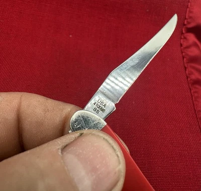 CUCHILLOS CASE XX LISO ROJO SINTÉTICO PEQUEÑO PALILLO DE DIENTES TEXAS 410096 SS Foto 1 de 4