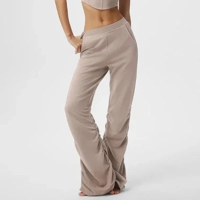 Alo Yoga Ruched Soft Sculpt Pant Pull On Athleisure Yoga Taupe Beige Women's XS - Image 1 of 4