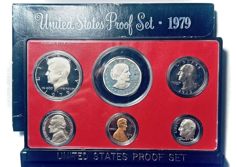 1979-S US Mint 6 Proof Coin Set Original OGP Cover
