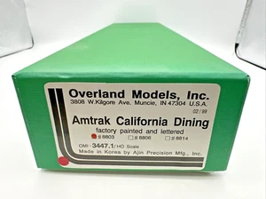 OVERLAND AMTRAK CALIFORNIA DINING CAR #8803 OMI 3447.1 HO SCALE BRASS - NEW/MINT - Picture 1 of 15