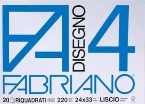 Fabriano F4 RIQUADRATO LISCIO - Album da disegno tecnico 24x33 grammatura 220 gr - Foto 1 di 1