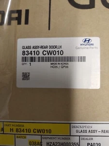 2022-2023 Hyundai Tucson Left Door Window Glass OEM 83410CW010 - Picture 1 of 3