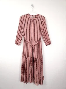 The Fold Delphi Dress Size 12 Ballet Pink Dotty Tiered Maxi & Slip Lightweight - Picture 1 of 13