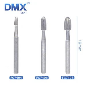DMXDENT Frese dentali in carburo di tungsteno taglio e finitura FG 7404/7406/7408 - Foto 1 di 19
