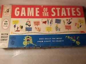  Game Of The States Milton Bradley Vintage 1960 First Edition - Picture 1 of 5