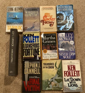 LARGE BULK BOOK LOT 11 PAPERBACK MYSTERY THRILLER SUSPENSE CRIME ACTION ETC MIX - Picture 1 of 3