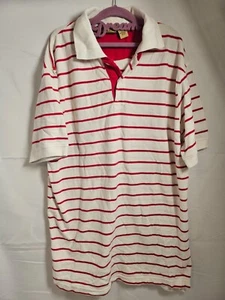 Sun River Clothing - rot-weiß gestreiftes kurzärmliges Herren-Polo Größe Large - Bild 1 von 11