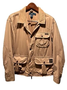 Giacca militare vintage Polo Ralph Lauren full zip cotone campo XL con cappuccio staccabile - Foto 1 di 21