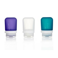SML CL/PUR/TEAL Humagear GoToob 3pk Portable Multi-Purpose Trip Travel Tubes