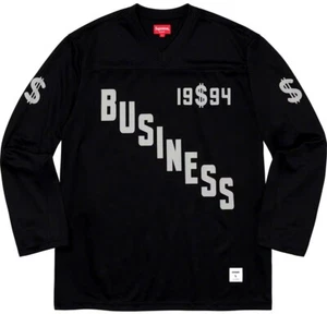Supreme Business Hockey Jersey Black Size XL 19$94 NEVER PER$ONAL # 7 Read 👇 - Picture 1 of 5