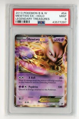Mewtwo EX 54/113 B&W Legendary Treasures Ultra Rare Holo Pokemon - PSA 9 MINT! - Image 1 of 2