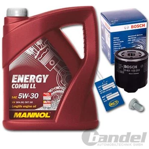 BOSCH ÖLFILTER+MANNOL 5W30 ÖL für AUDI A3 8L VW BORA GOLF 4 5J PASSAT 3B TOURAN