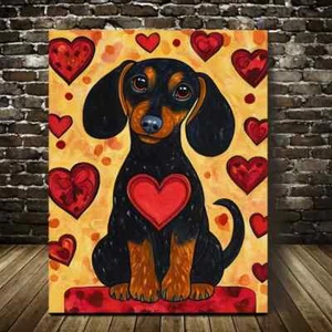 Romantic Doodle Wall Art Canvas Unframed/Framed - Picture 1 of 7