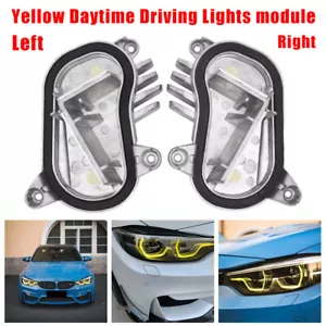 1 Paar Gelb LED Tagfahrlicht Steuermodul für BMW 4er F32 F33 F36 F82 F83 M4 LCI - Bild 1 von 12