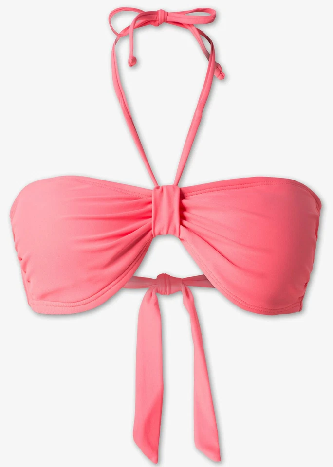 Bikini Oberteil Top BH coral  Neon Signalfarbe Nekholder GR.M  NEU - Bild 1 von 1