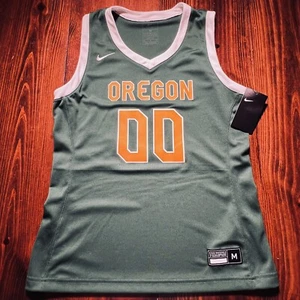Nike Shirt Women Medium Green Basketball Oregon Ducks Crossover Jersey - Picture 1 of 10