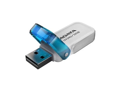 ADATA UV240 USB Flash Drive Flip Cap Convenience , AUV240-32G-RWH with Lanyard - Bild 1 von 4