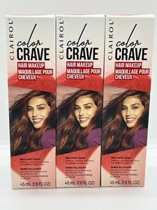 Clairol Color Crave Temporary Hair Makeup – Brilliant Ruby, 1.5 Fl Oz (3 Pack) - Picture 1 of 7