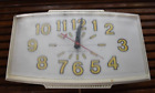 Vintage General Electric  Kitchen Yellow Wall  Clock MODEL 2190 USA WORKS GREAT