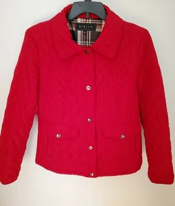 Beautiful Woman's Giacca Gallery Pea Coat Jacket Red Size L - Picture 1 of 11