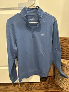 Vineyard Vines Sweatshirt Erwachsene Small blau Langarm Viertelreißverschluss Freizeit Herren - Bild 1 von 1