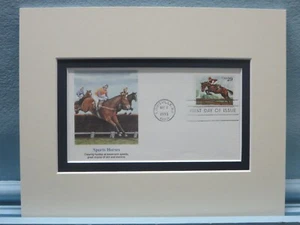 Steeplechase Racing over the Hurdles & First day Cover of its own stamp - Picture 1 of 1