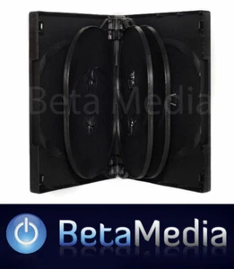 20 x Black 27mm ** HOLDS 8 Discs ** Quality CD / DVD Cover Cases - Hold 8 - Picture 1 of 2