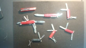 Lot (7) SWISS Knives - Knife - Modern - Different Versions - Army - Clean - Picture 1 of 9