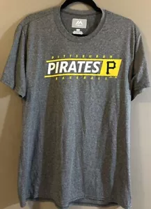 NWOT Mens Licensed Majestic Heather Gray Pittsburgh Pirates Shirt Size Large - Picture 1 of 1
