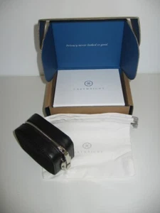 Cartwright Luxury Lockable Bag Pouch Case The Mini Nylon/Leather Black NEW box - Picture 1 of 3
