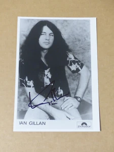 DEEP PURPLE Ian Gillan firmado autógrafo firmado en foto de 12,5x18 cm - Imagen 1 de 1