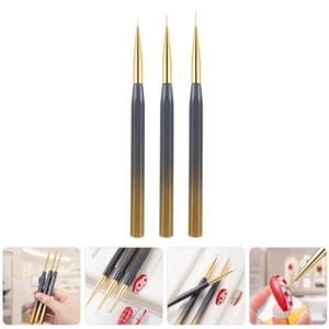 3pcs Nail Liner Brush Thin Nail Art Brush Nail Art Brushes Nail Polish Brush - Picture 1 of 12