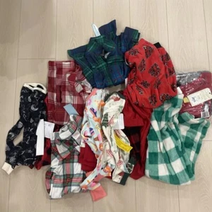 Lot Of 14 Kids Sleepwear Mismatch Pajama Top Bottoms From Sz 4 Up To 12 - Picture 1 of 6