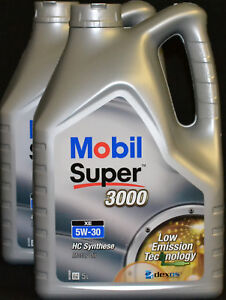 2x5 Liter MOBIL SUPER™ 3000 XE 5W-30 Motoröl 5W30  MB 229.51 VW Ford MB 229.52