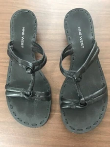 Nine West - Sandalias de cuero Hayden para mujer - talla 7M negras - usadas en muy buen estado - Imagen 1 de 6