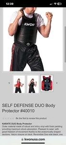 Karate Tae Kwon Do Chest Protector Body Guard - Reversible By KWON - Picture 1 of 8