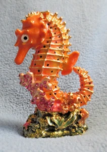 Emailliertes Seepferdchen aufklappbarer Fehler/Schmuckkästchen - Bild 1 von 7