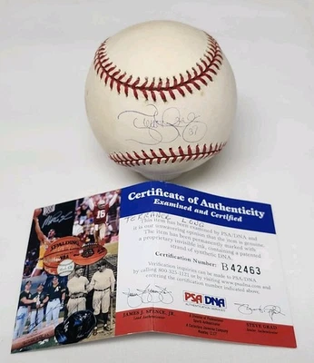 Terrence Long Signed Official American League Baseball PSA DNA ATHLETICS  - Image 1 of 3