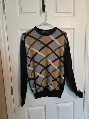 Suéter Bachrach Italiano Cuello Redondo Talla M Argyle Mezcla Cachemira Multicolor Foto 1 de 4