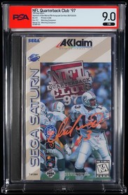 Dan Marino Signed NFL Quarterback Club '97 Sega Saturn 1997 PSA 9.0 CIB