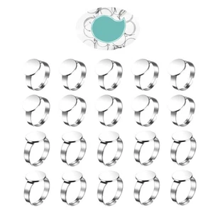20 Stück Ring Rohlinge für Schmuck Ringe Unikat - Bild 1 von 10
