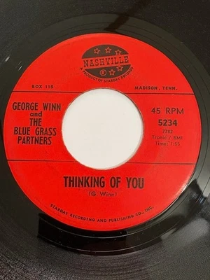 GEORGE WINN & THE BLUEGRASS PARTNERS {c&w 45} THINKING OF YOU / LIFE OF... ♫hear - Image 1 of 2