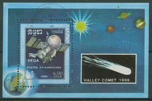 Kambodscha 1986 Halleyscher Komet, Raumsonde Vega Block 148 gestempelt (C65634) - Picture 1 of 1